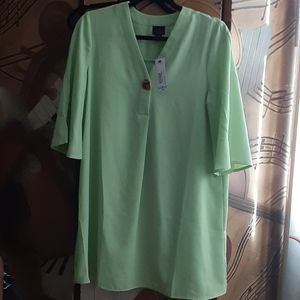 petite dress by Worthington with gold button